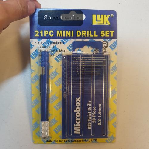 [EZR.3602154] mini drill set 21 pcs LYK / rojok spuyer / rujuk spuyer