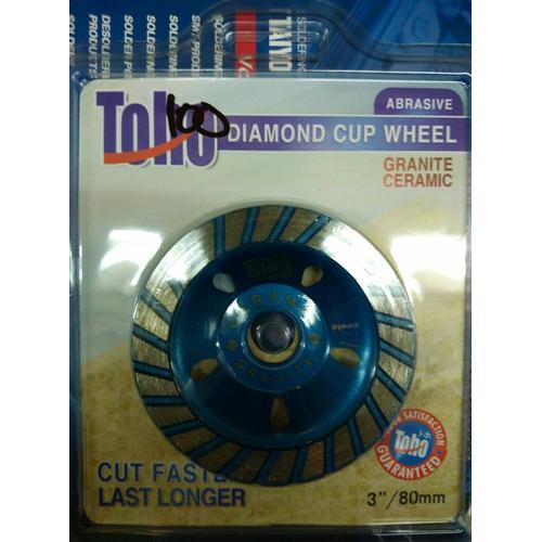 [EZR.3602225] diamond cup wheel toho 3" for granite ceramic