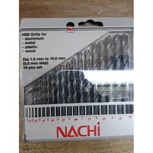 [EZR.3602354] mata bor nachi set 1 - 10 mm 19 pcs