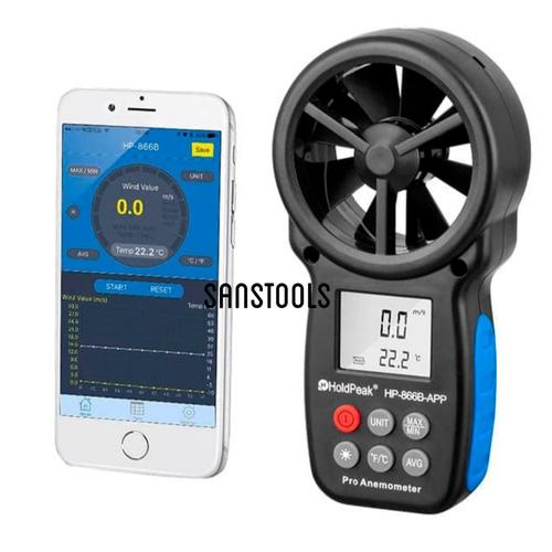 [EZR.3602401] Holdpeak HP866B-APP Digital anemometer mobile ios android HP 866B-APP