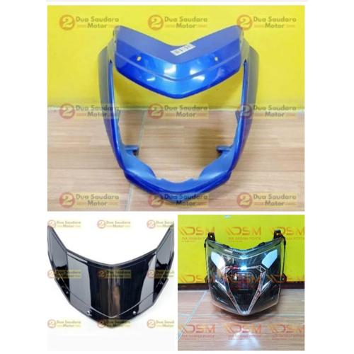 [EZM.1150044] Paket Bundling Lampu Depan LED Cover Visor Set Viar Karya 150 200 300 cc