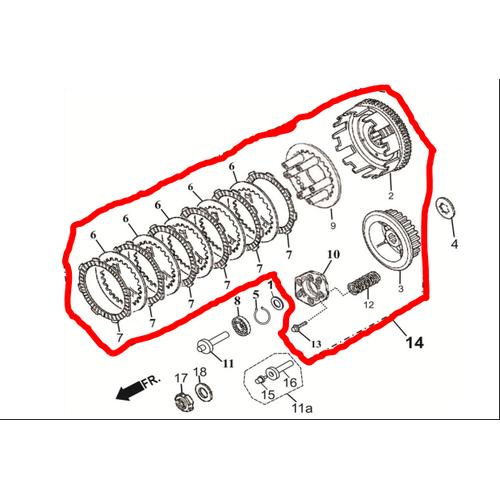 [EZM.1150046] Rumah Kampas Kopling Set Motor Roda Tiga Viar Karya 150 & 200 cc / Clutch Assy