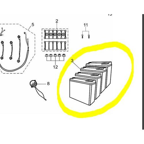 [EZM.1150074] Battery Sepeda Listrik Viar E-Bike Akasha 12V 20Ah