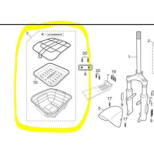 [EZM.1150076] Keranjang Besi Depan Sepeda Listrik Viar Akasha3 / Bike Basket Viar Akasha3
