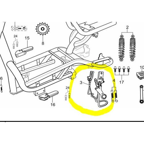 [EZM.1150078] Standar Dua Sepeda Listrik Viar / Main Stand E-Bike Akasha1