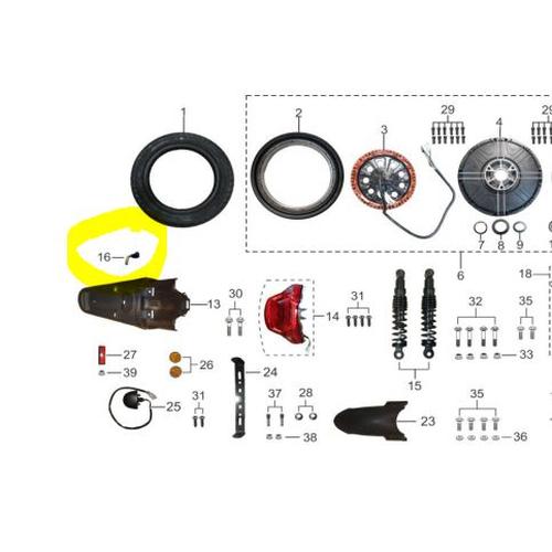 [EZM.1150816] Pentil Ban Belakang Motor Listrik Viar New Q1 / Dop Tire E-Moto New Q1
