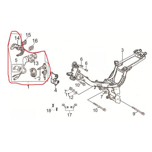 [EZM.1150845] Kunci Kontak Motor Roda 2 Viar Star NX 100 cc / Key Set Assy Star NX