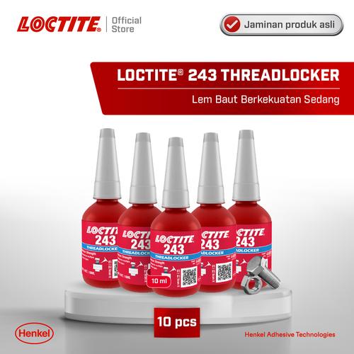[EZM.6100009] (10 PCS) Henkel LOCTITE 243 THREADLOCKER Lem Baut 10 ml
