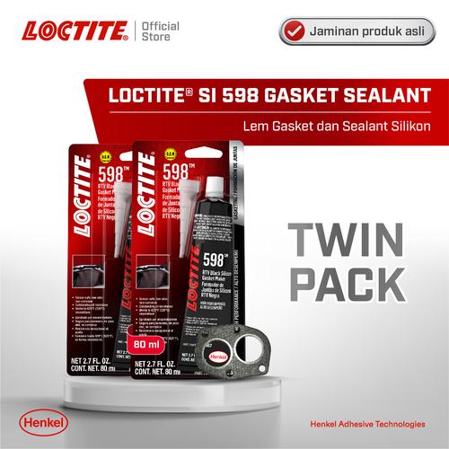 [EZM.6100041] Henkel LOCTITE SI 598 Gasket Sealant Lem Paking/Gasket 80 ml Twin Pack