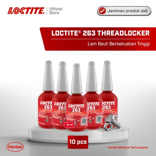 [EZM.6100087] (10 PCS) Henkel LOCTITE 263 Threadlocker Lem Baut 10 ml