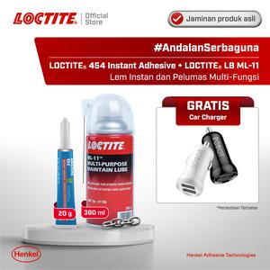 [EZM.6100106] Henkel LOCTITE 454 Lem Super Glue 20 gr + LB ML-11 + Car Charger