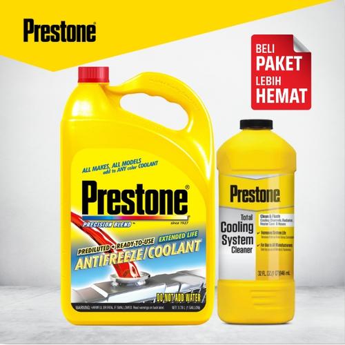 [EZM.7300032] Prestone [BUNDLE] Ready To Use Pink 3.78L + Flush Cleaner Air Radiator