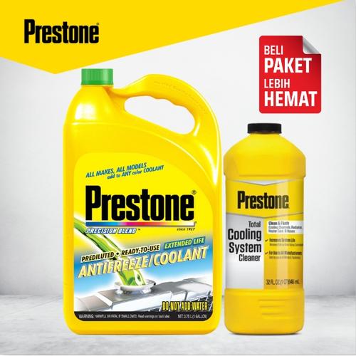 [EZM.7300033] Prestone [BUNDLE] Ready To Use Green 3,78 L + Flush Cleaner 650 ml