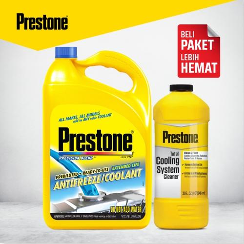 [EZM.7300034] Prestone [BUNDLE] Ready To Use Blue Biru 3,78 L+ Flush Cleaner 650ml