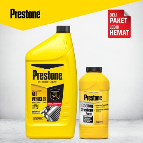 [EZM.7300051] Prestone [Bundle] Radiator Super Coolant (Concentrated) 1L + Stop Leak