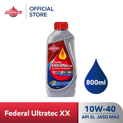 [EZM.10900004] FEDERAL ULTRATEC XX 10W-40 0.8L 800ml - Oli Motor Non Matic 4T