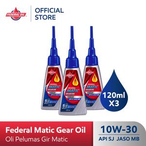 [EZM.10900018] FEDERAL MATIC GEAR OIL 10W-30 120ml (3 Botol) - Oli Pelumas Gir Matic