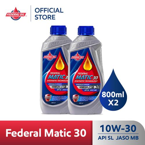 [EZM.10900024] FEDERAL MATIC 30 10W-30 0.8L 800ml - Oli Motor Matic AT (2 Botol)