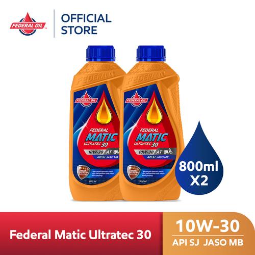 [EZM.10900026] FEDERAL MATIC ULTRATEC 30 10W-30 800ml - Oli Motor Matic (2 Botol)