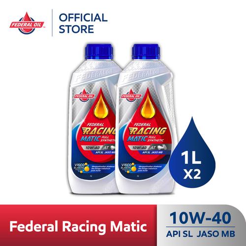[EZM.10900028] FEDERAL RACING MATIC 10W-40 1L- Oli Motor Matic (2 Botol)
