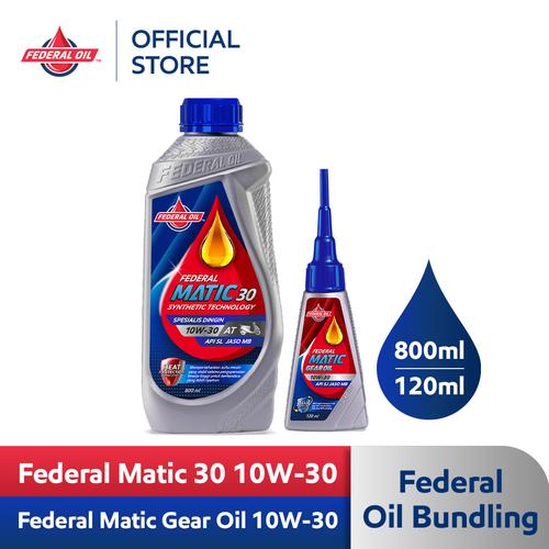 [EZM.10900032] FEDERAL MATIC 30 10W-30 AT 800ml + MATIC GEAR OIL 10W-30 120ml