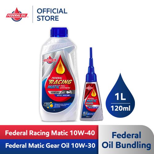 [EZM.10900033] FEDERAL RACING MATIC 10W-40 AT 1L + MATIC GEAR OIL 10W-30 0.12L 120ml