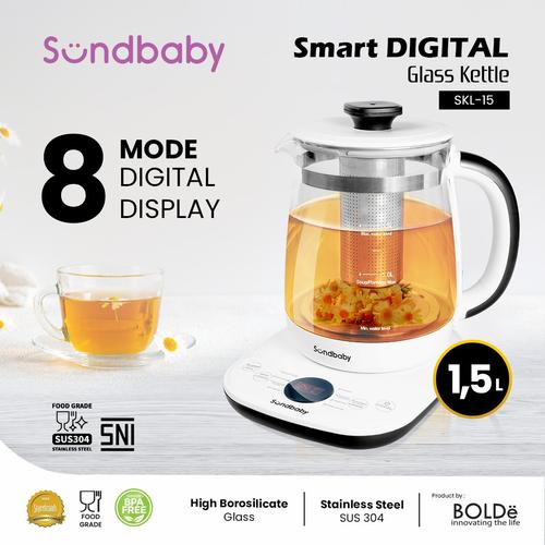 [EZO.4800024] Sundbaby Smart Digital Glass Kettle