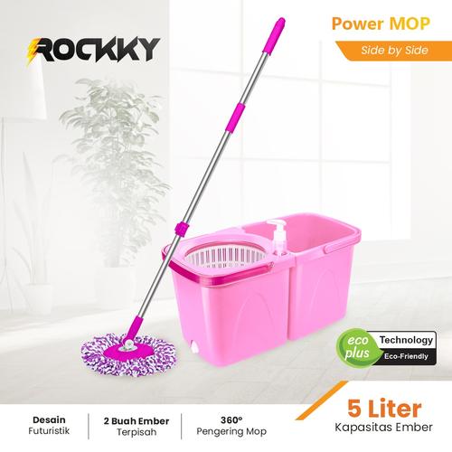 [EZO.4800037] Rockky Power MOP Side By Side Alat Pel Otomatis-Pink
