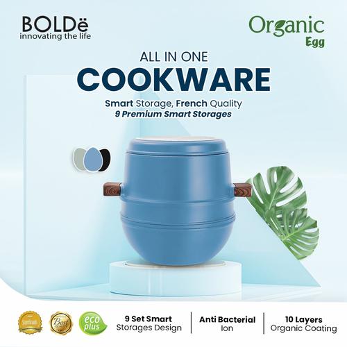 [EZO.4800044] Organic Egg All In One Cookware (Panci Serba Guna Anti Lengket)