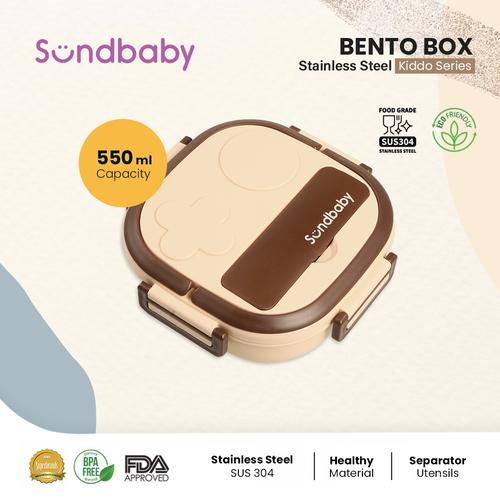[EZO.4800054] Sundbaby Box Kiddo - Tempat Makan Stainless Steel Lunch Box BPA Free