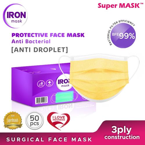 [EZO.4800174] Iron Protective Mask 3Ply isi 50 - Kuning