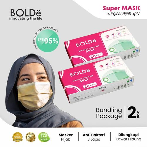 [EZO.4800176] Bolde Surgical Face Mask Headloop Isi 50 - Beige