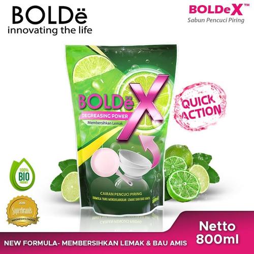 [EZO.4800193] BOLDe X Sabun Pencuci Piring Jeruk Nipis 800 Ml
