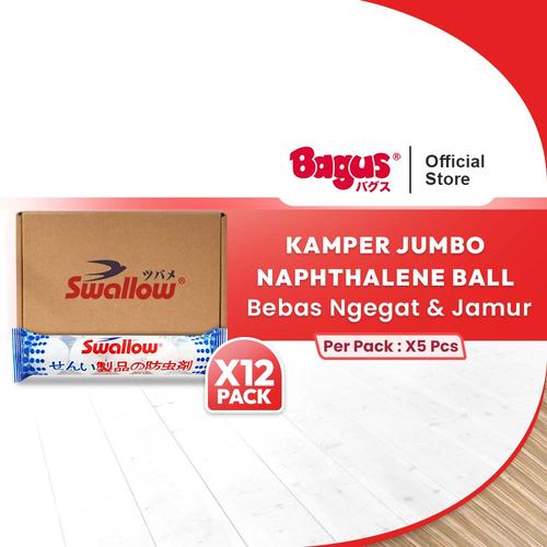 [EZO.9000012] 1 Lusin Swallow Kamper Jumbo Naphthalene Ball (5pcs / Pack)