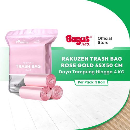 [EZO.9000121] Rakuzen Premium Trash Bag Uk. 45 x 50 - Kantong Sampah - Rose Gold