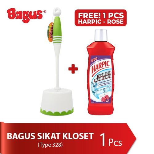 [EZO.9000355] BUY Bagus Sikat Kloset tipe 328 FREE Harpic Rose 500ml