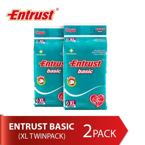 [EZO.9000356] Twinpack - Bagus Entrust Basic Adult Diapers (XL)