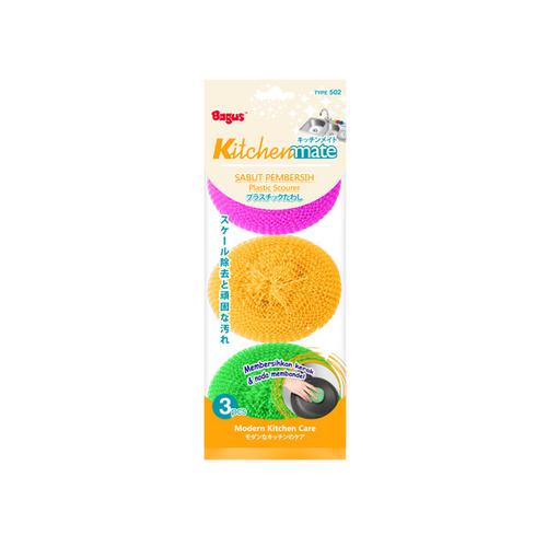 [EZO.9000412] Bagus Kitchenmate Sabut Pembersih Plastik 3's