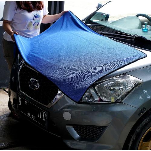 [EZO.4400023] DRACCO Lap microfiber biru tua jumbo 80 x 160 cm super tebal 600 gsm real best quality daya serap tinggi