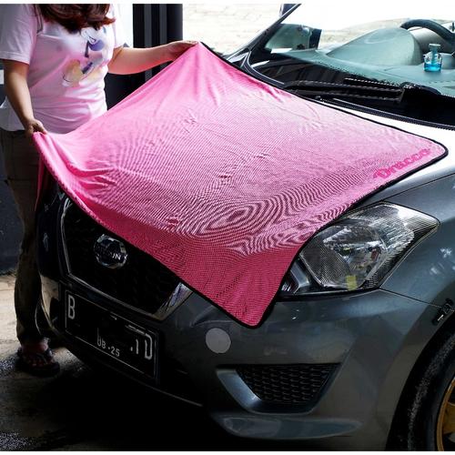 [EZO.4400024] DRACCO Lap microfiber pink jumbo 80 x 160 cm super tebal 600 gsm real best quality daya serap tinggi