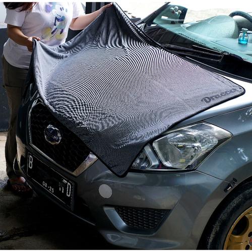 [EZO.4400025] DRACCO Lap microfiber hitam jumbo 80 x 160 cm super tebal 600 gsm real best quality daya serap tinggi