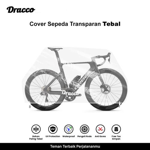 [EZO.4400032] DRACCO sarung sepeda ORBEA cover roadbike transparan tebal waterproof anti debu free tas simpan