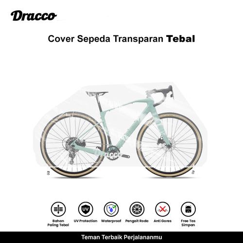 [EZO.4400035] DRACCO sarung sepeda gravel cover gravel bike transparan waterproof anti debu free tas simpan