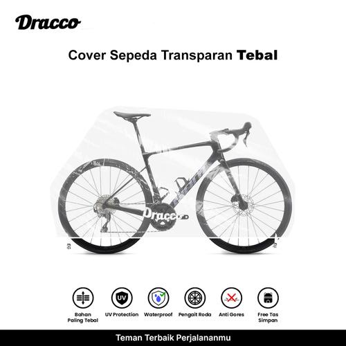 [EZO.4400036] DRACCO sarung sepeda GIANT cover roadbike transparan tebal waterproof anti debu free tas simpan