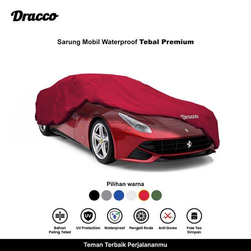 [EZO.4400065] DRACCO sarung mobil FERARI waterproof anti UV tebal CARPROOF cover mobil free tas simpan