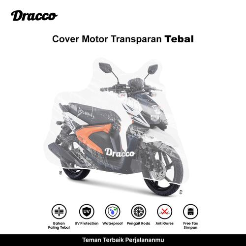 [EZO.4400106] DRACCO cover motor YAMAHA XRIDE waterproof tebal transparan bening premium sarung motor XRIDE