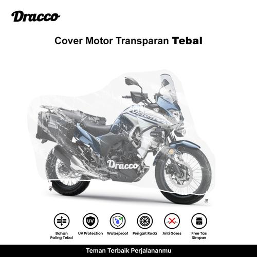 [EZO.4400111] DRACCO cover motor VERSYS waterproof tebal transparan bening premium sarung motor KAWASAKI VERSYS