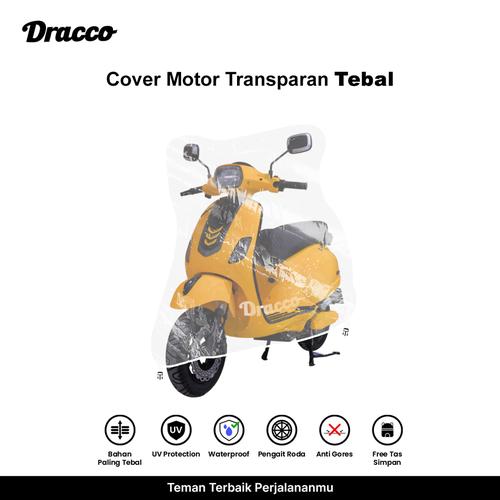 [EZO.4400112] DRACCO cover motor listrik uwinfly waterproof tebal transparan bening premium sarung motor uwinfly