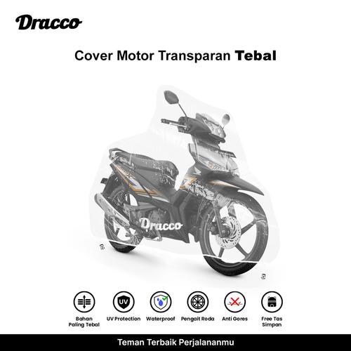 [EZO.4400115] DRACCO cover motor HONDA SUPRA X waterproof tebal transparan bening premium sarung motor SUPRA X