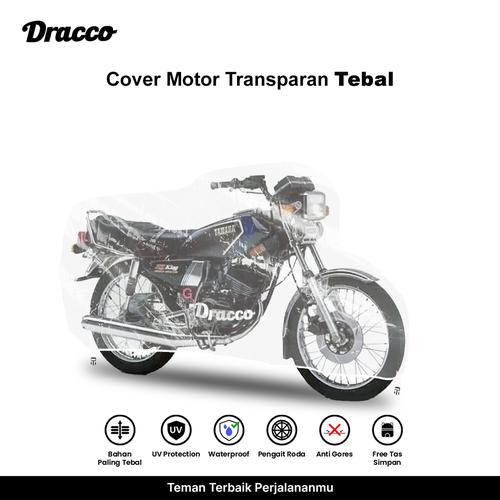 [EZO.4400120] DRACCO cover motor YAMAHA RX KING waterproof tebal transparan bening premium sarung motor RX KING